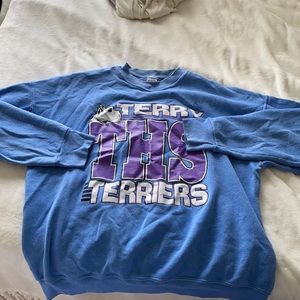 Urban outfitters blue distressed crew neck size XL